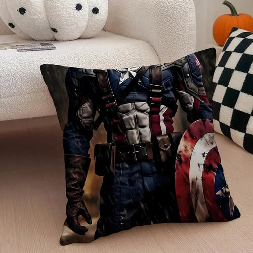 Housse de Coussin Captain America - Silhouette Nocturne
