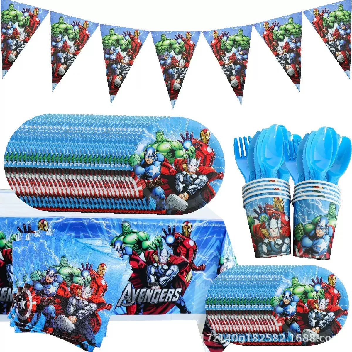 Décoration Anniversaire Avengers - Fourchettes x10