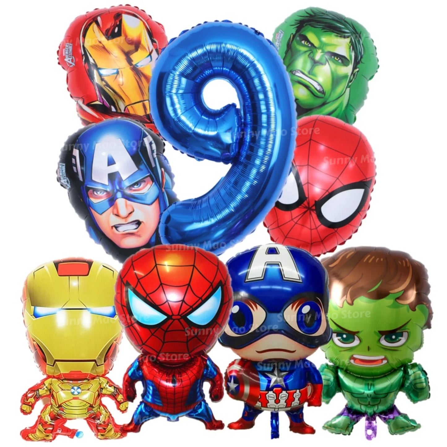 Kit Décoration Anniversaire Avengers - Ballons Chiffres Iron Man Spider-Man