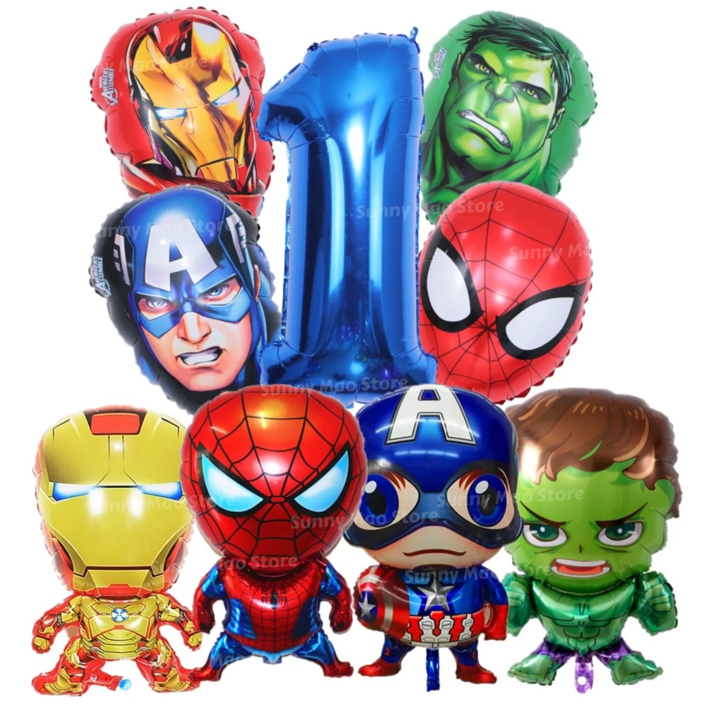 Kit Décoration Anniversaire Avengers - Ballons Chiffres Iron Man Spider-Man