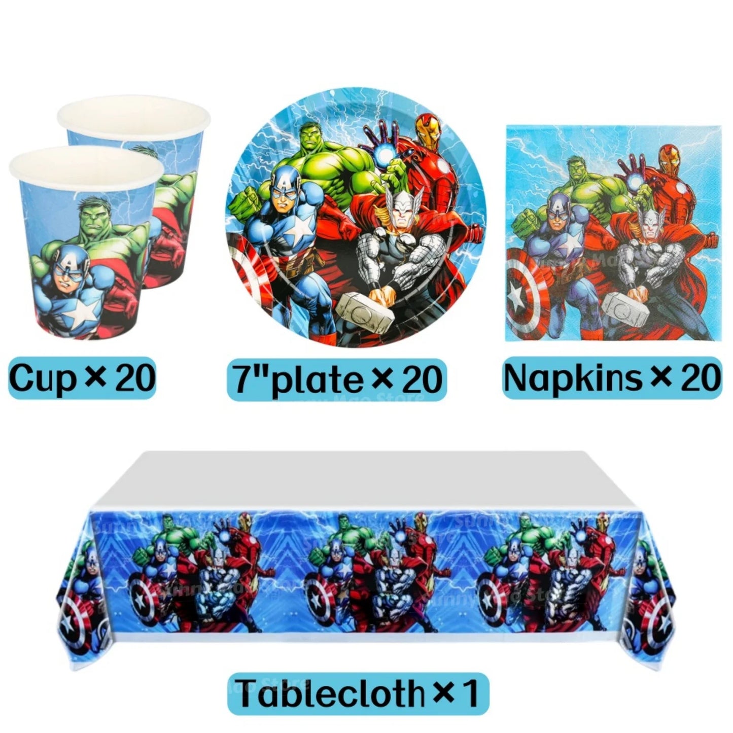 Kit Décoration Anniversaire Avengers - Ballons Chiffres Iron Man Spider-Man